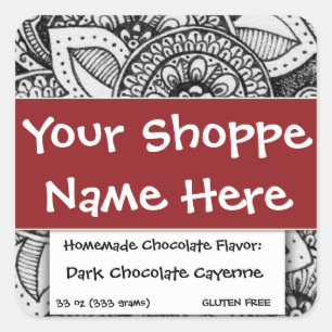 Food Container Label Ethnic Exotic Moroccan Asian