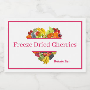 Food Container Label Freeze Dried Cherries