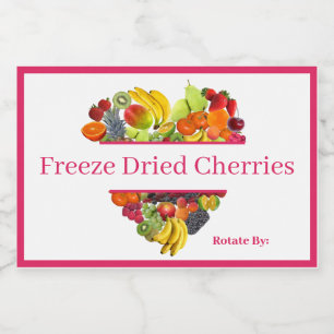 Food Container Label Freeze Dried Cherries