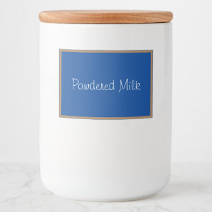 Food Container Label Powdered Milk