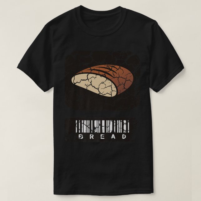 Food Cooking Foodie Bread Distressed T-Shirt (Design Front)