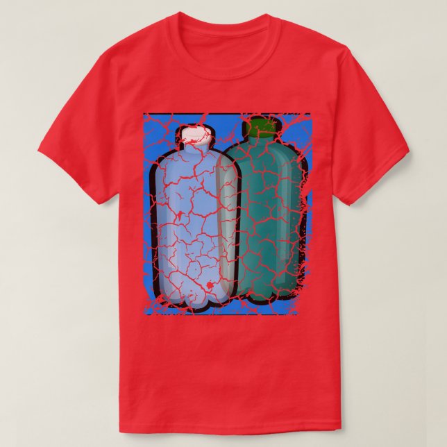 Food Cooking Foodie Water Distressed T-Shirt (Design Front)