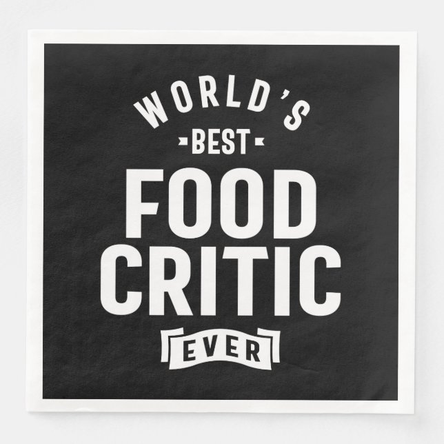 Food Critic Work Job Title Gift Napkin (Front)
