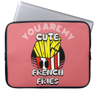 Food, Cute French Fries, Fry-Day personalise Gift Laptop Sleeve