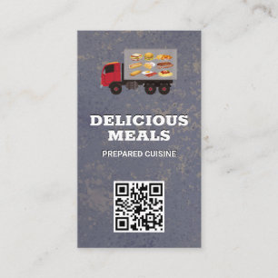 Food Deliver Driver QR Code Business Card