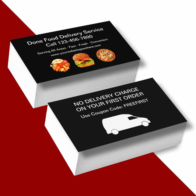Food Delivery Courier Service Discount Card (Creator Uploaded)