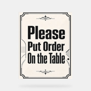 Food Delivery Instructions Acrylic Sign