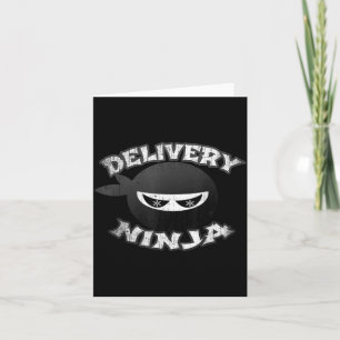 Food DELIVERY NINJA Pizza Mailman Truck Driver Card