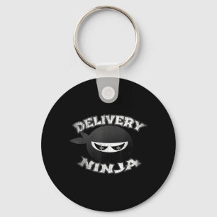 Food DELIVERY NINJA Pizza Mailman Truck Driver Key Ring
