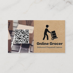 Food Delivery   Online Services Business Card