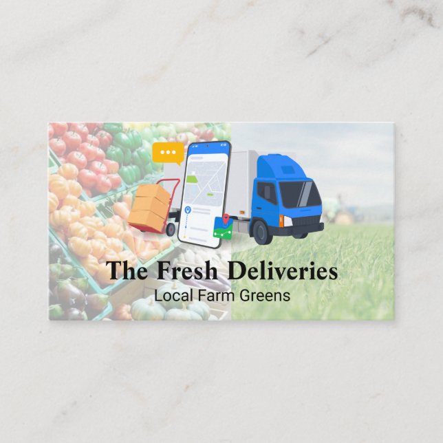 Food Delivery Service | Produce | Agriculture Business Card (Front)