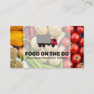 Food Delivery Services   Truck   Fresh Produce Business Card