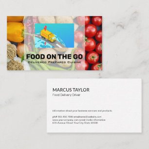 Food Delivery Services   Truck   Produce Business Card