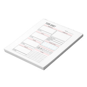 Food Diary Planner Notepad