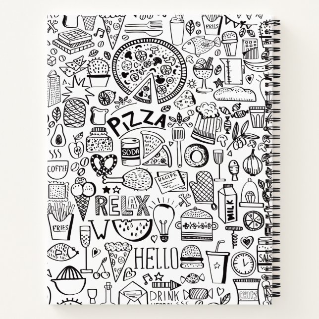 Food doodles notebook (Back)