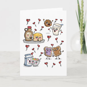 Food Drawings In Love Kawaii Card
