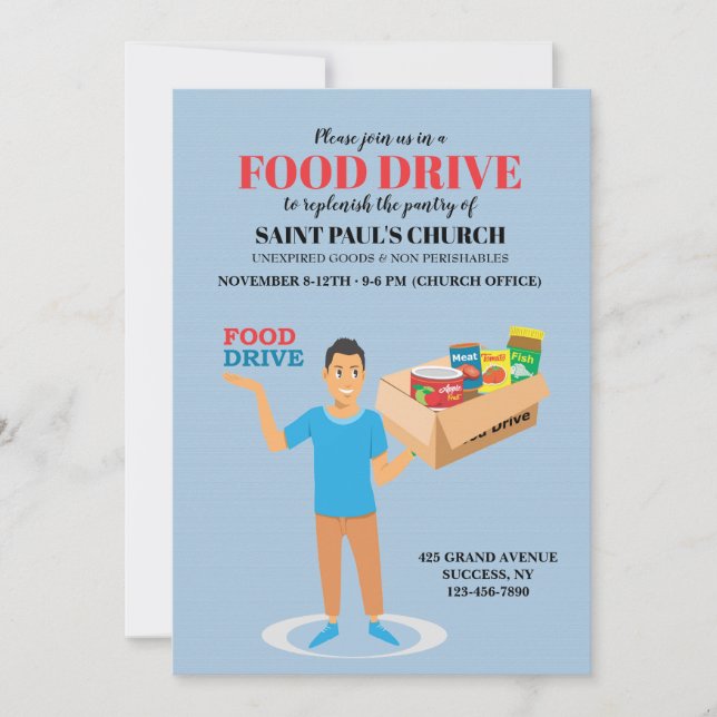 Food Drive Announcement (Front)