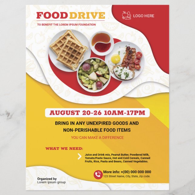 Food Drive Flyer Template (Front)