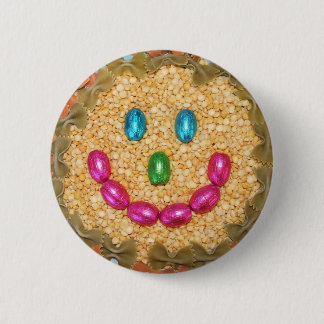 FOOD FACE 6 CM ROUND BADGE