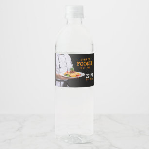 Food Festival Catering Restaurant Business Water Bottle Label