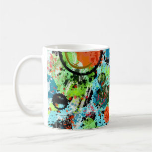 Food Fight Abstract Coffee Mug