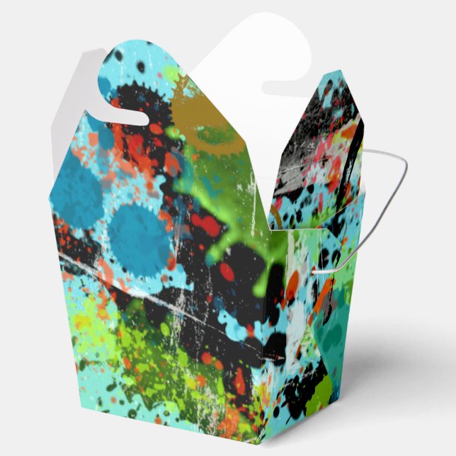 Food Fight Abstract Favour Box (Opened)