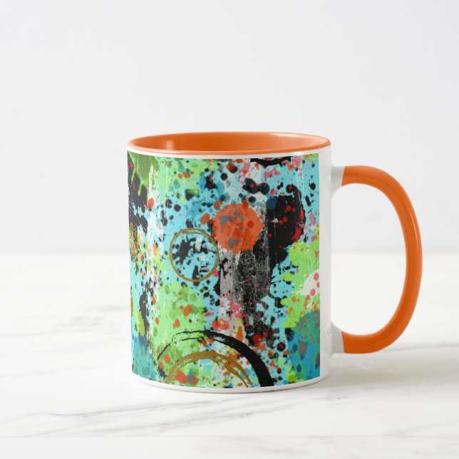 Food Fight Abstract Mug (Right)