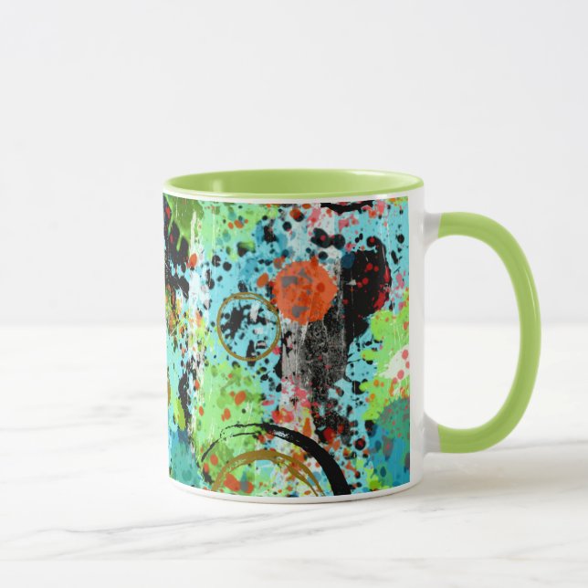 Food Fight Abstract Mug (Right)