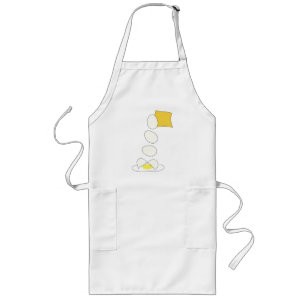 Food Fight - Cheese vs Egg. Long Apron