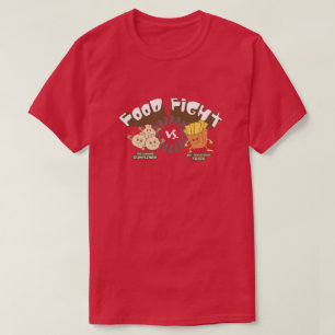 Food Fight! Dumplings vs. French Fries Funny Pun T-Shirt