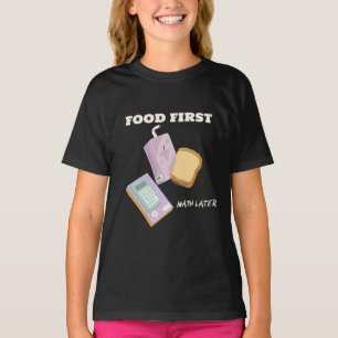 Food first math later-school lunch break T-Shirt