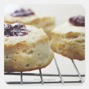 Food, Food And Drink, Buttermilk, Biscuit, Square Sticker