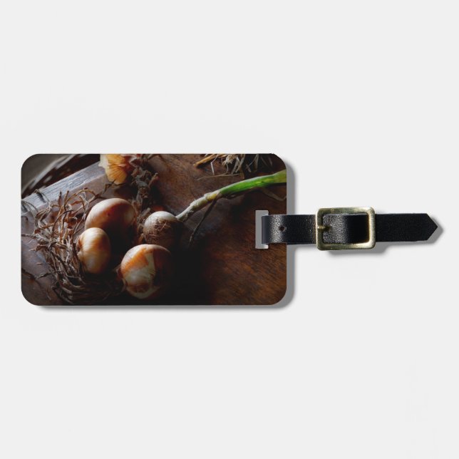 Food - Freshly pulled onions Luggage Tag (Front Horizontal)