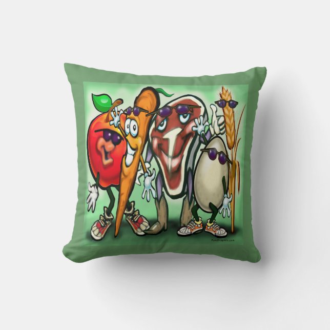 Food Groups Cushion (Front)