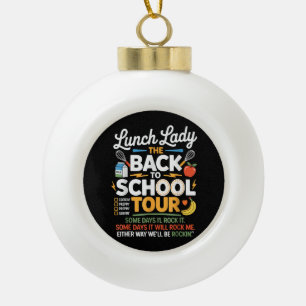 Food Humour Back to School Ceramic Ball Christmas Ornament