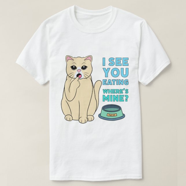 Food Inspector Cat | T-Shirt (Design Front)