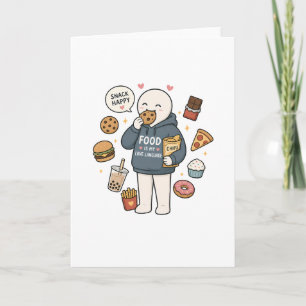 Food Is My Love Language Funny Foodie Meme Card