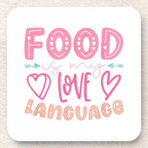 Food Is My Love Language - Retro Food Lover Chef C Coaster