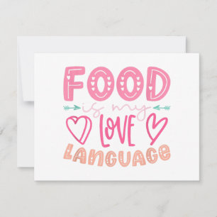 Food Is My Love Language - Retro Food Lover Chef C Invitation