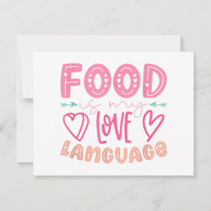 Food Is My Love Language - Retro Food Lover Chef C Thank You Card