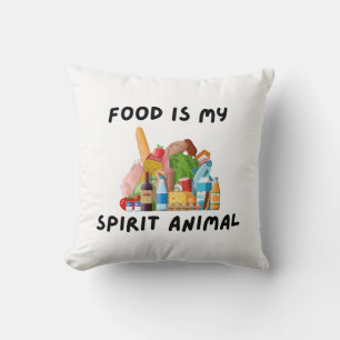 Food Is My Spirit Animal Pillow