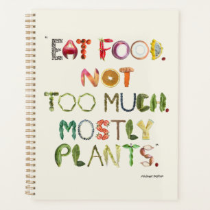 Food journal great for whole food plant based diet planner