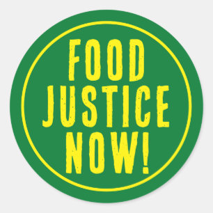 Food Justice Now! Classic Round Sticker