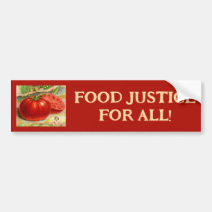 Food Justice - Vintage Tomatoes & Garden Bumper Sticker