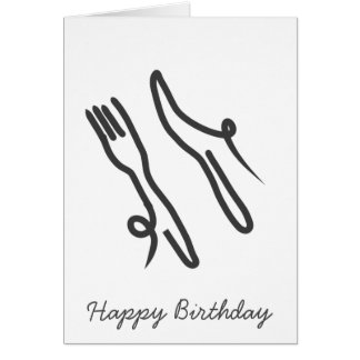 Food knife and fork modern grey and white