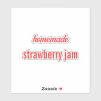 Food Label Canning Jar Strawberry Jam Sauce Bakery