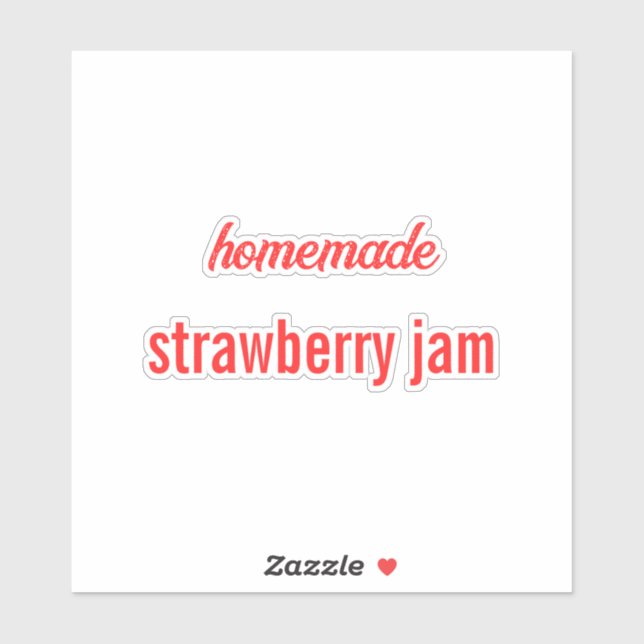 Food Label Canning Jar Strawberry Jam Sauce Bakery (Sheet)