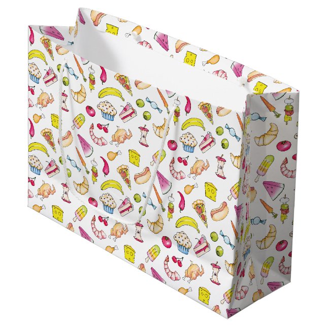 Food Large Gift Bag (Front Angled)
