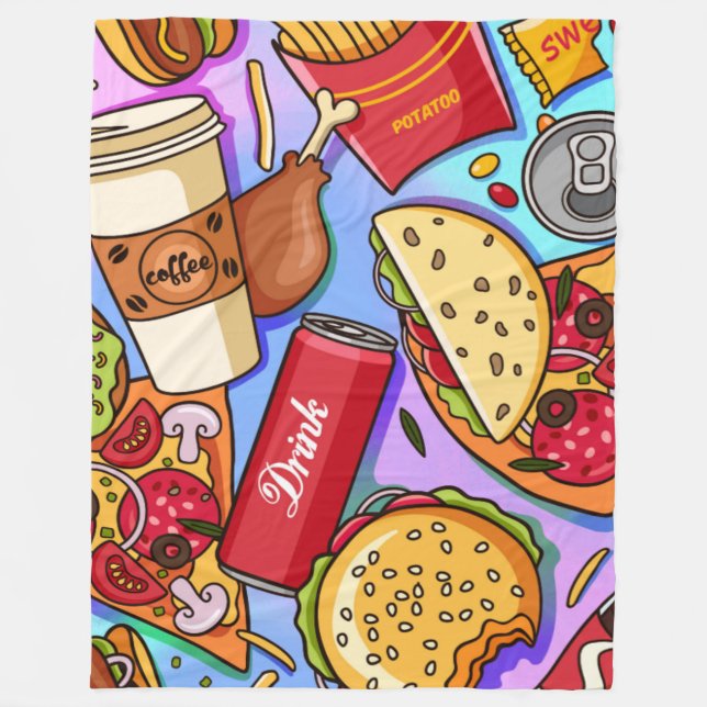 food love fleece blanket (Front)