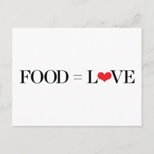Food = Love Postcard